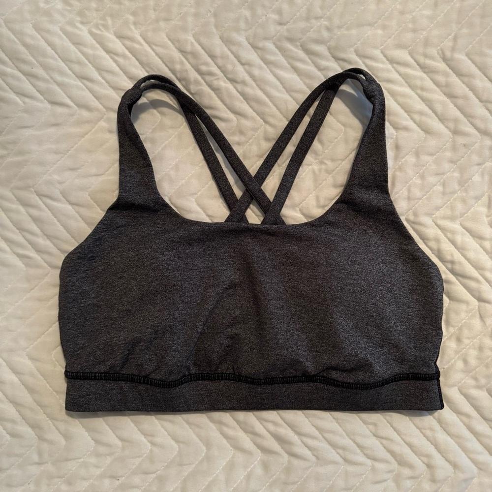 Lululemon Energy Bra Heathered Black